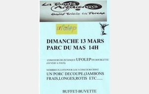 BONNE REUSSITE POUR LE 1ER CONCOURS DE LA BOULE