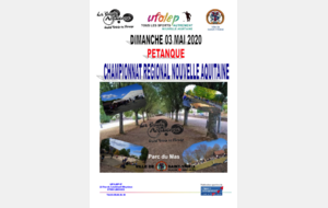 ANNULE !!!  CHAMPIONNAT REGIONAL NOUVELLE AQUITAINE UFOLEP