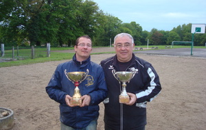 LUDOVIC PRAJET et JC CHATEAU
vainqueur et finaliste du tete a tete UFOLEP