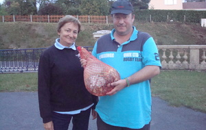 MARIE-THERESE DUPUY et PATRICE MONTASTIER  vainqueurs du concours UFOLEP le 15 aout à la BOULE