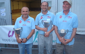 PHILIPPE GAUTHIER/PATRICE AUVERT/MICHEL REILHAC vice champions triplette da ufolep