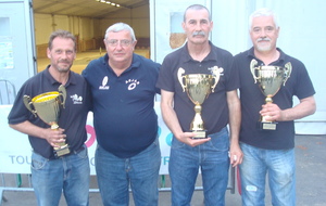 PASCAL LATHIERE/DIDIER VALLAGEAS/PHILIPPE ROUSSEAU champions triplette DA UFOLEP