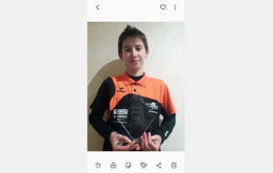 RAFAËL GRENIER VICE CHAMPION DEPARTEMENTAL FFPJP TàT JEUNES 2019 (Minimes)