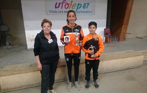 Shérine et Argan ROUSSET CHAMPIONS REGIONAL JEUNES UFOLEP 2019