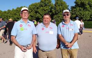 2ème équipe VETERANS : Jacques ASSELIN, Bernard DUPUY et Dominique TERRADE