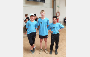 Yanis COUTURIER / Paul FOURNET-FAYAS / Argan ROUSSET aux Masters de Pétanque Jeunes à Montluçon