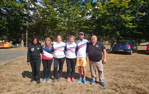 Les CHAMPIONS DE FRANCE : Emilie DUBOUCHAUD / Rosine BAGILET / Valérie LA BROUSSE et Sébastien DA CUNHA avec Elsa et Bernard DUPUY