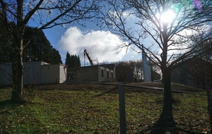 Début du montage de la charpente métallique (le 18/01/2020)