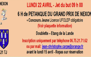 UFOLEP NEXON DOUBLETTE GRAND PRIX DE NEXON (9H CAMPING NEXON)